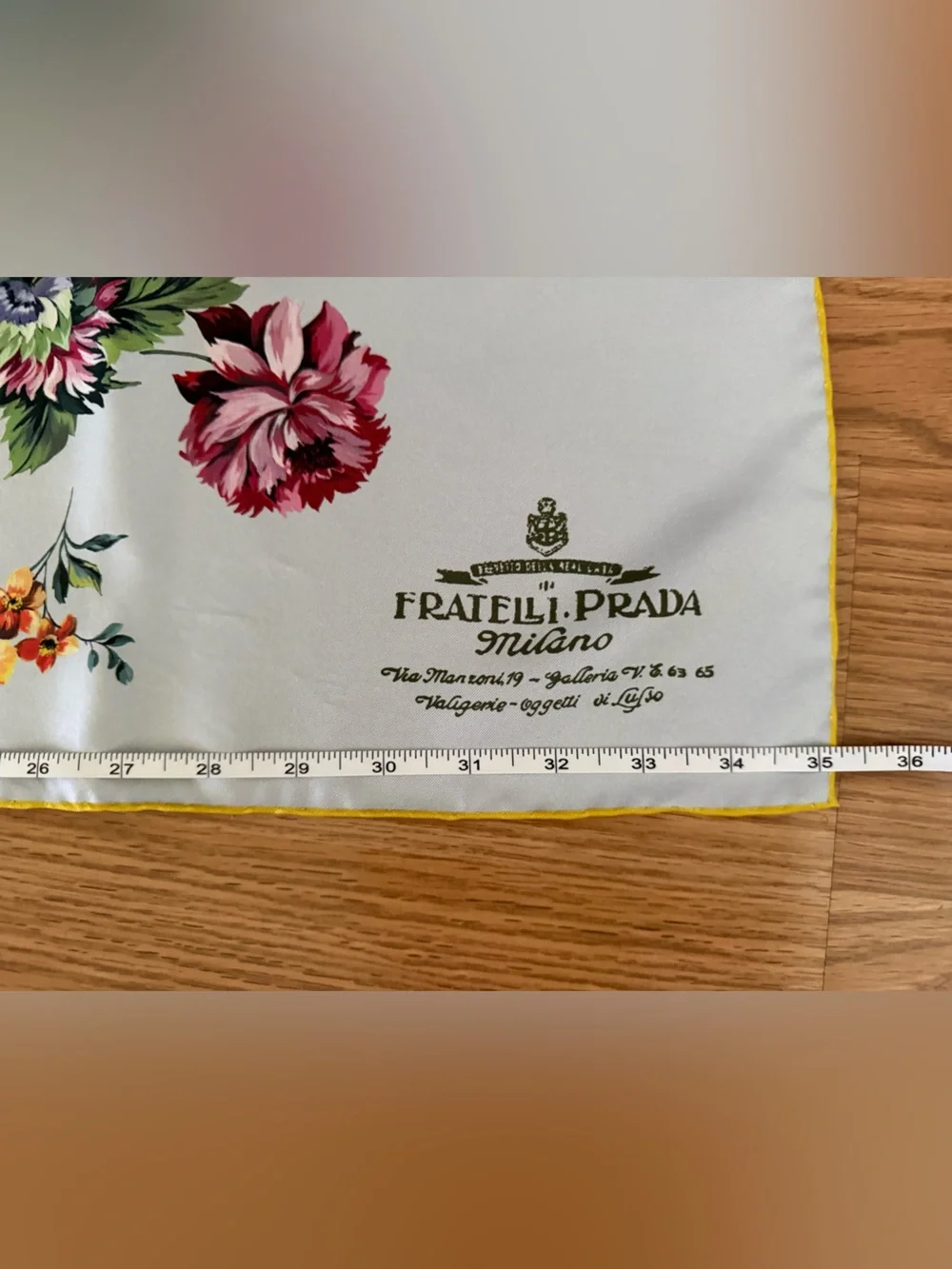 Prada silk Floral Scarf